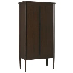 Samantha Modern Fluted Glass Cabinet Bookshelf