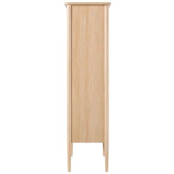 Samantha Modern Fluted Glass Cabinet Bookshelf