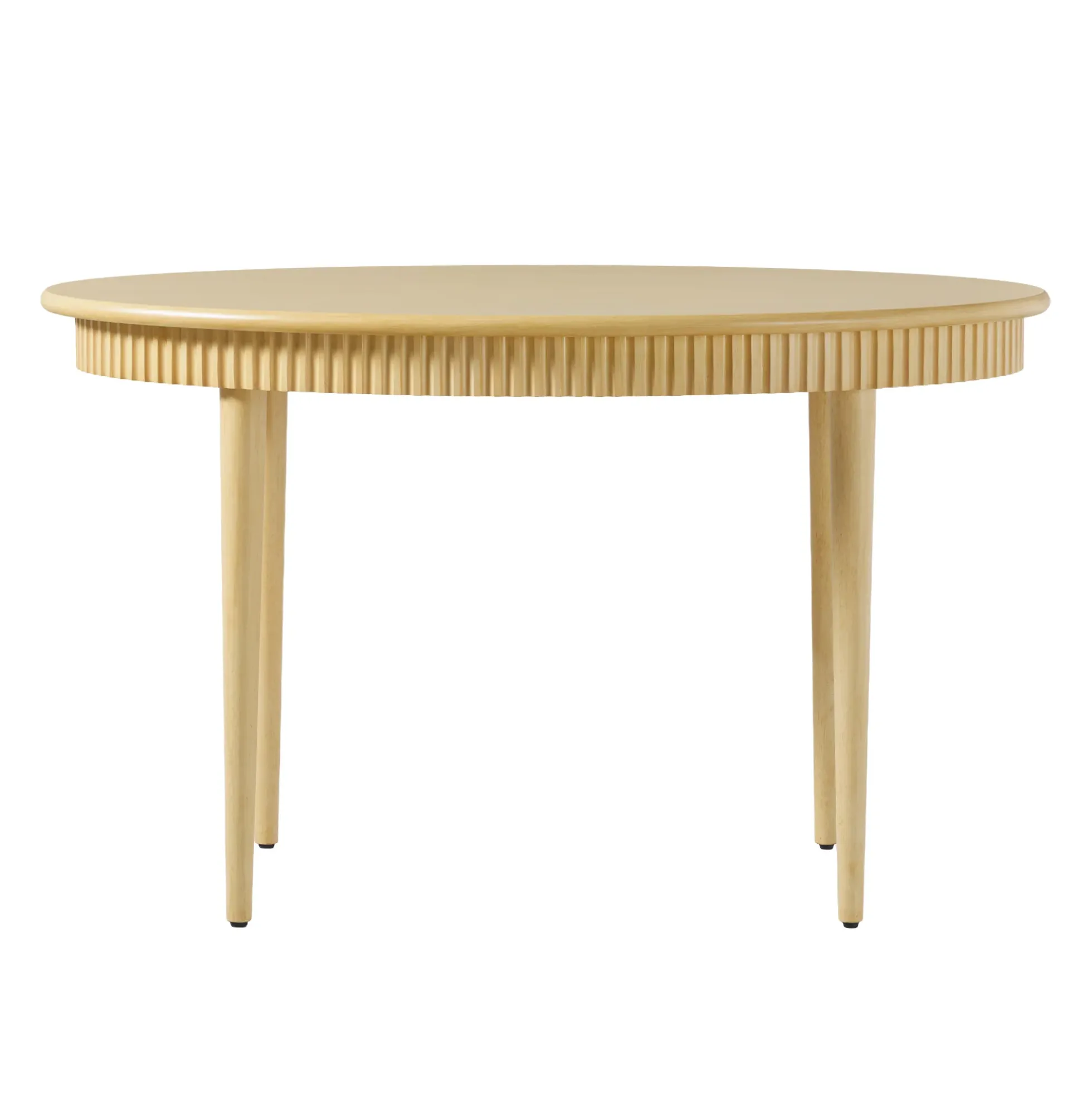Samantha Modern Fluted Wooden 52" Oval Dining Table
