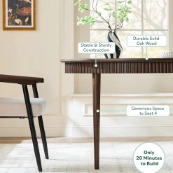 Samantha Modern Fluted Wooden 52