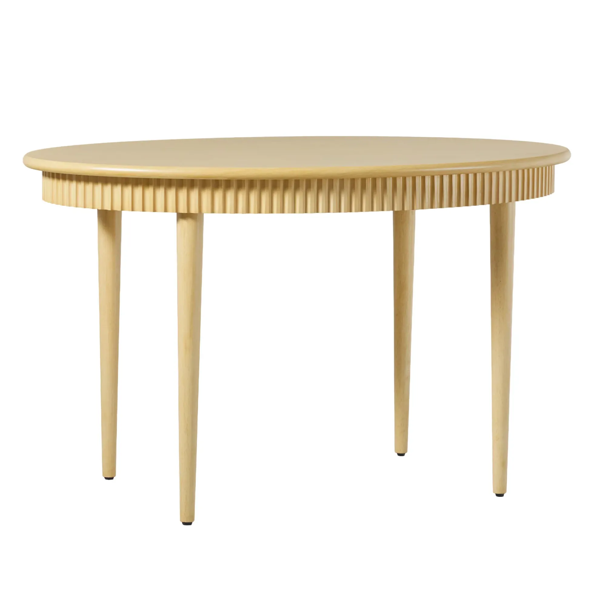 Samantha Modern Fluted Wooden 52" Oval Dining Table