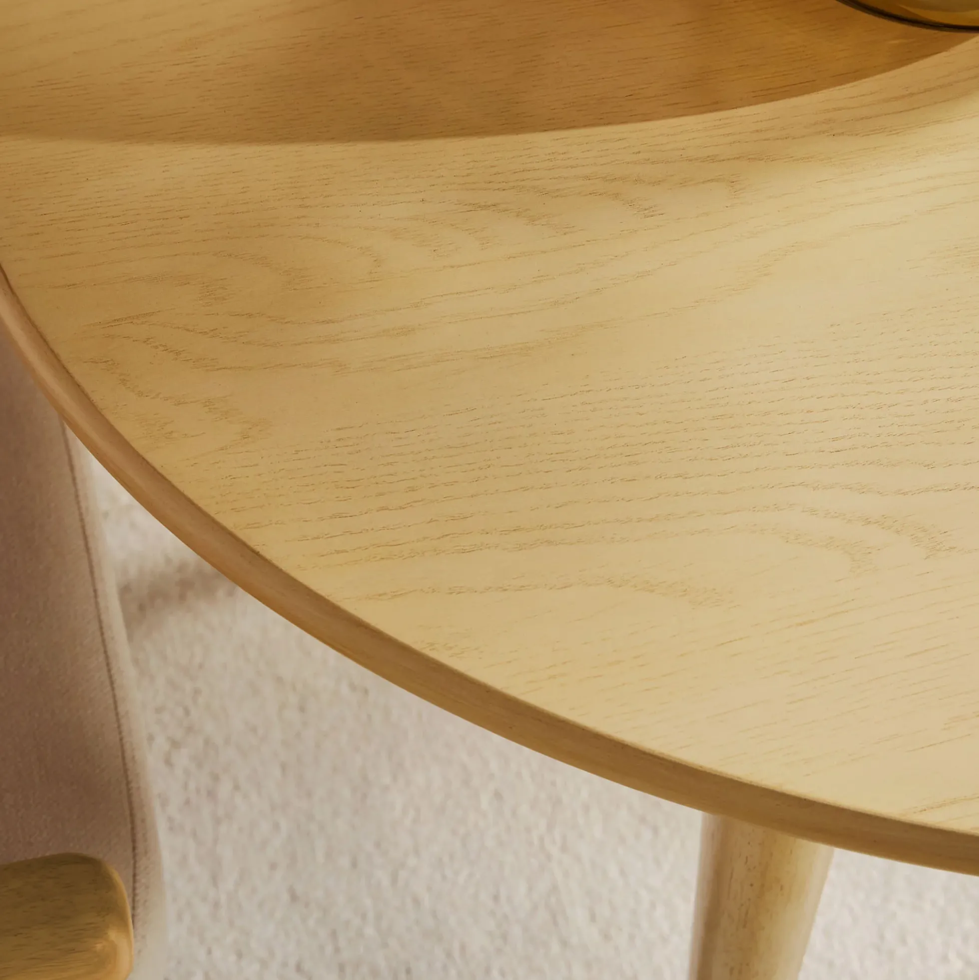 Samantha Modern Fluted Wooden 52" Oval Dining Table
