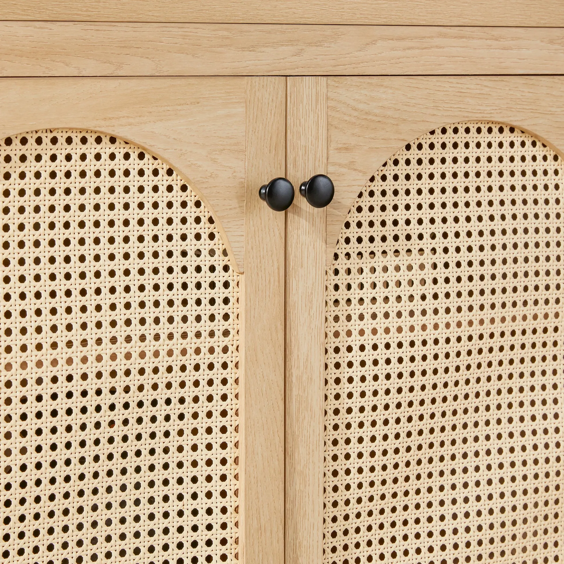 Sasha Contemporary TV Stand and Sideboard with Rattan Doors for up to 80" TV
