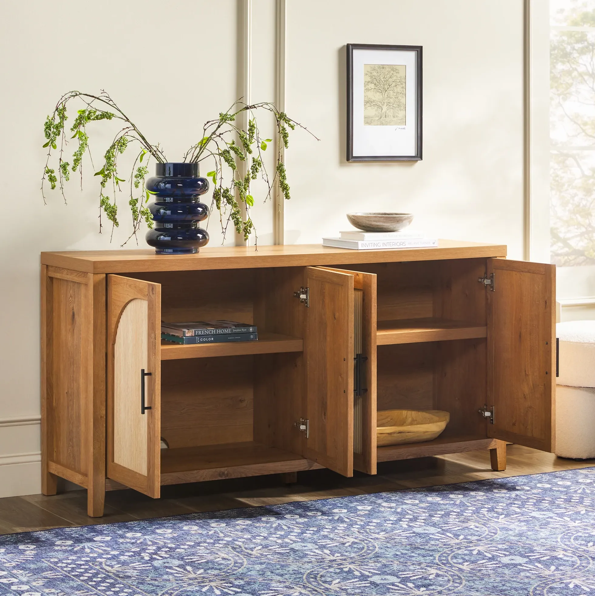 Sasha Modern Reeded Sideboard / TV Stand