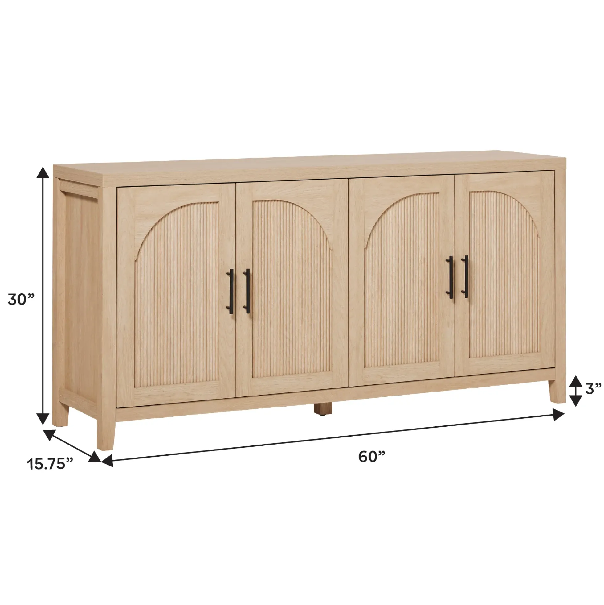 Sasha Modern Reeded Sideboard / TV Stand