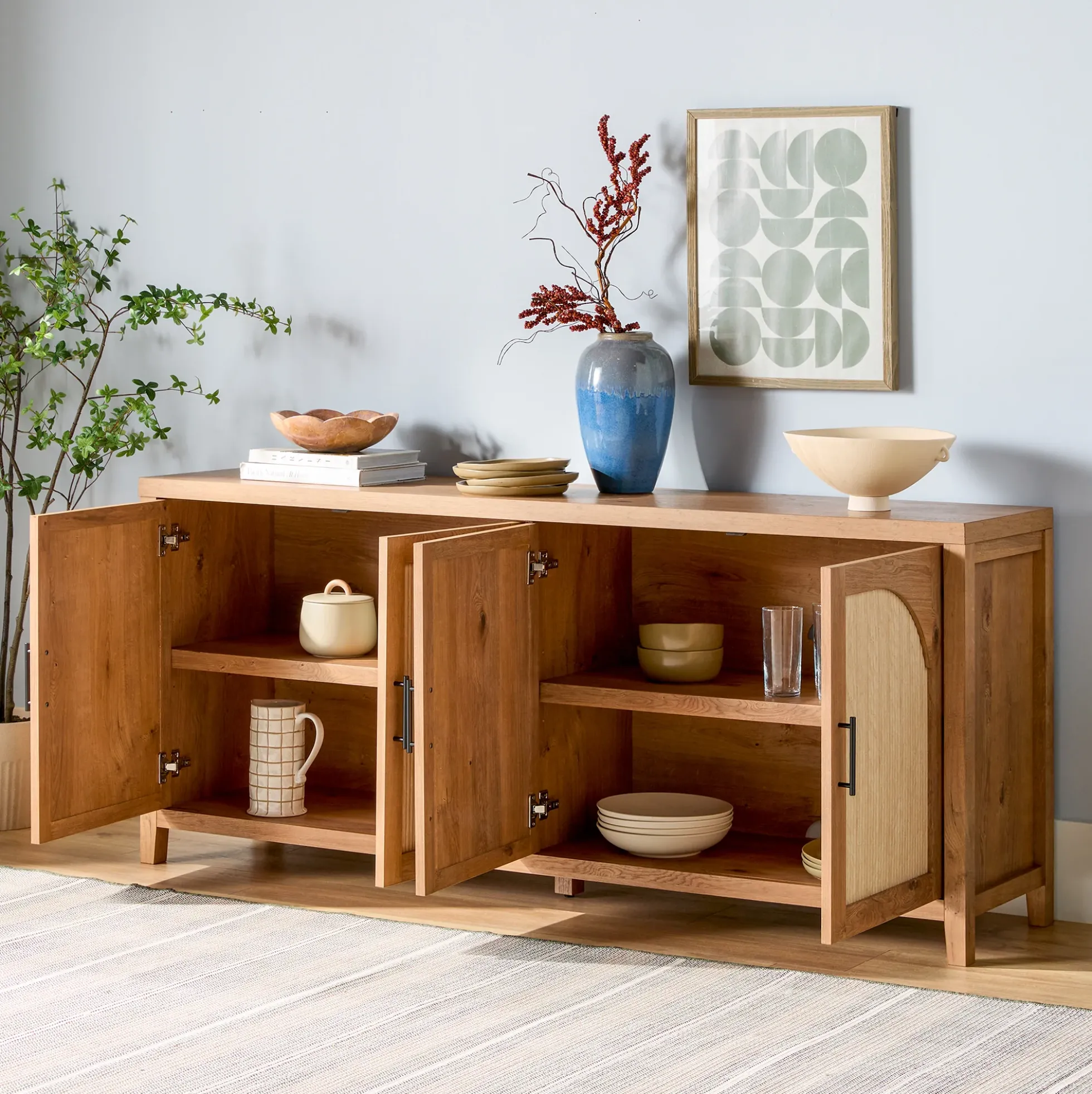 Sasha Modern Reeded Sideboard / TV Stand