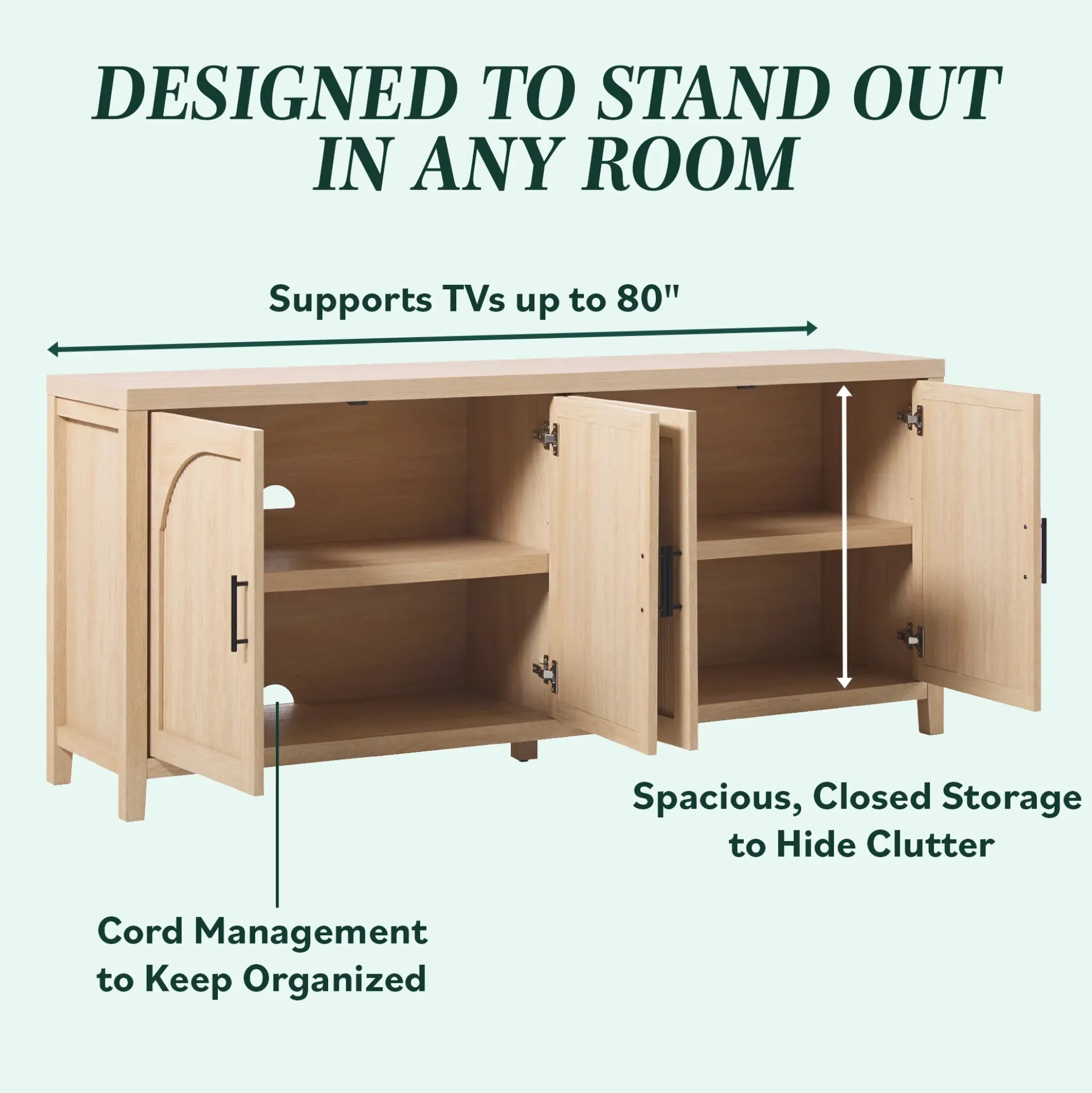 Sasha Modern Reeded Sideboard / TV Stand