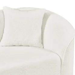 Sculptural Curved Contemporary Bouclé L-Shaped Sectional Sofa