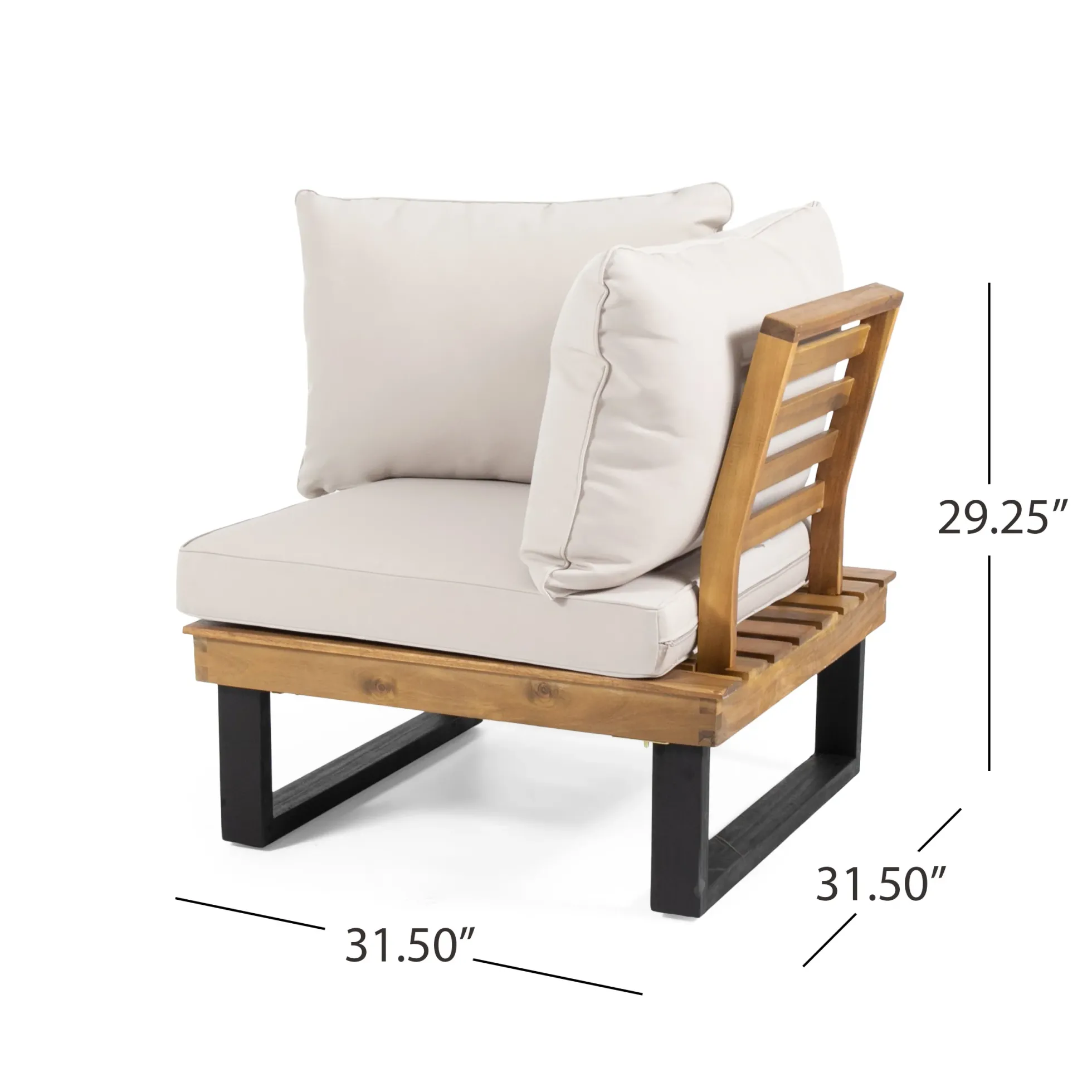 Sebastian Hand-Crafted Outdoor Patio 4-Piece Sofa Set with Water-Resistant Cushions