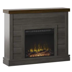 Shiplap Wall Mantel Electric Fireplace