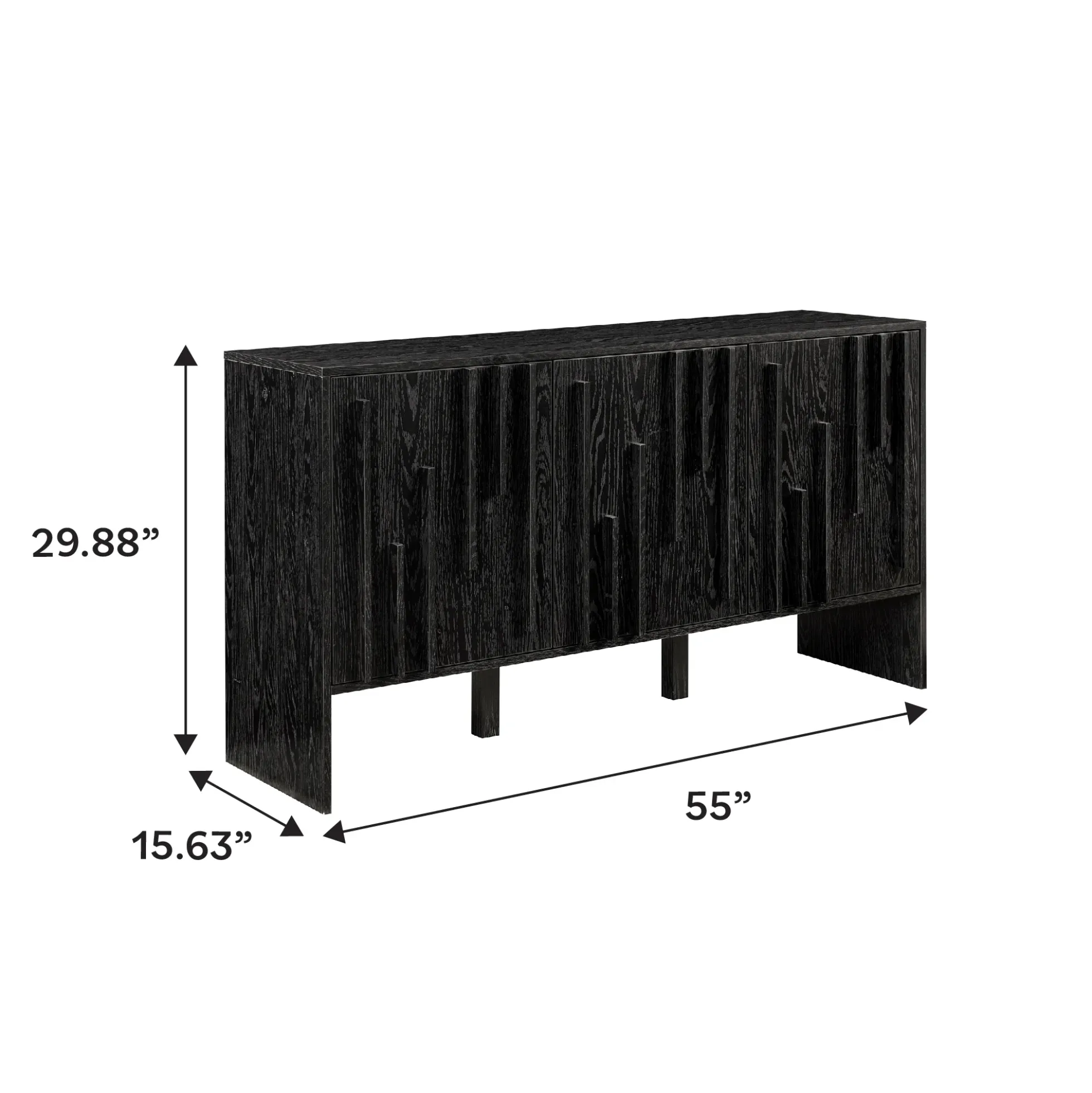 Silas Contemporary Wood Detailed-Door Sideboard / TV Stand