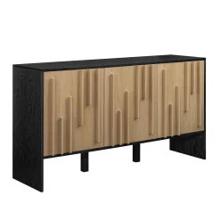 Silas Contemporary Wood Detailed-Door Sideboard / TV Stand