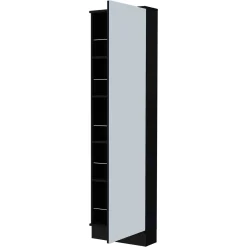 Single Door Mirror Shoe Rack Cabinet