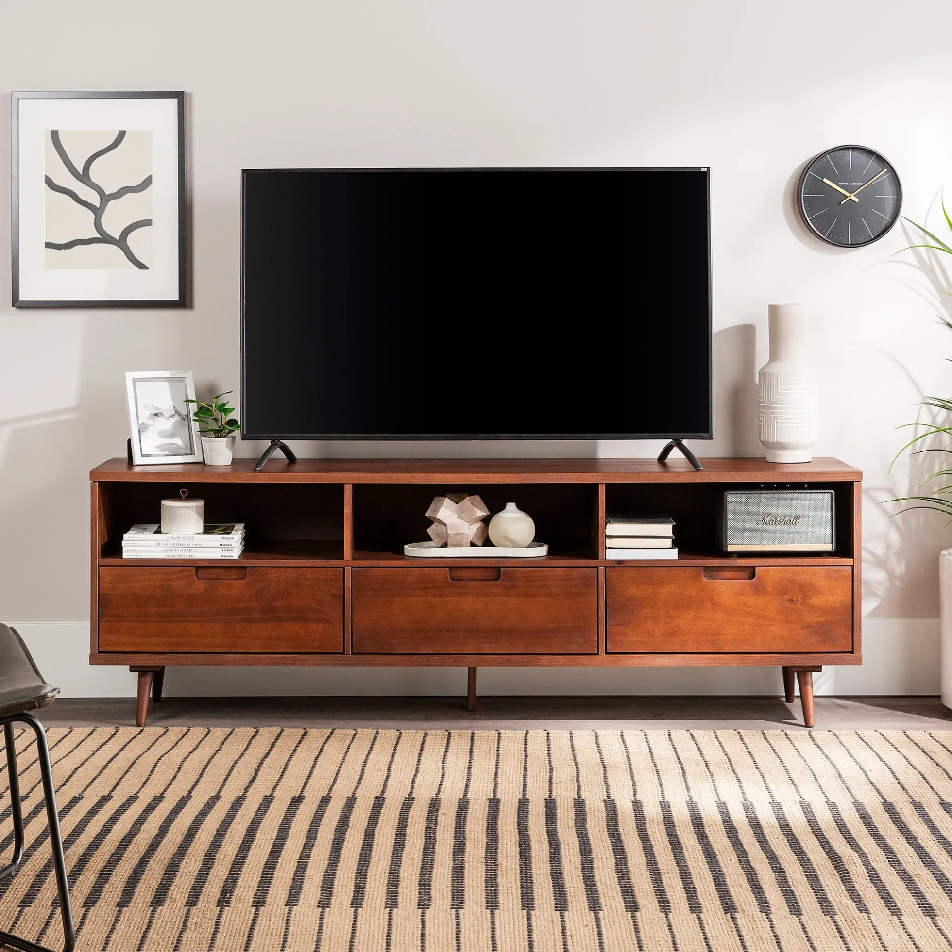 Sloane 70" 3 Drawer Solid Wood TV Stand