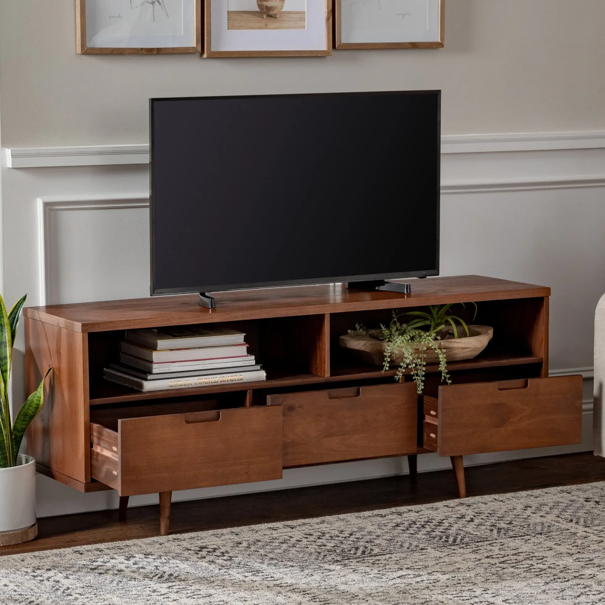 Sloane 3-Drawer Solid Wood TV Console