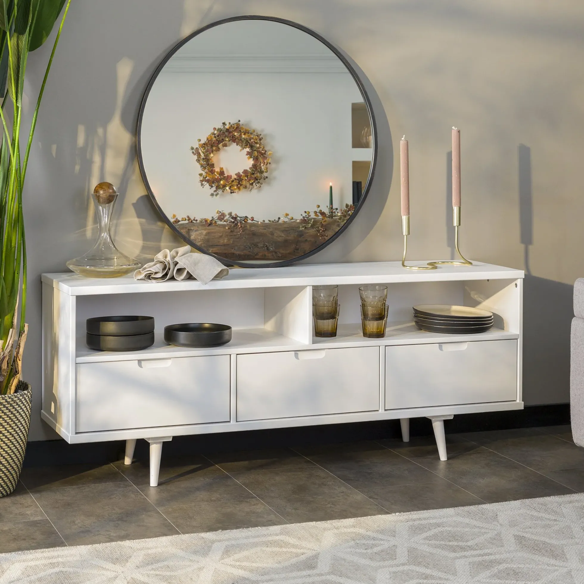 Sloane 3-Drawer Solid Wood TV Console