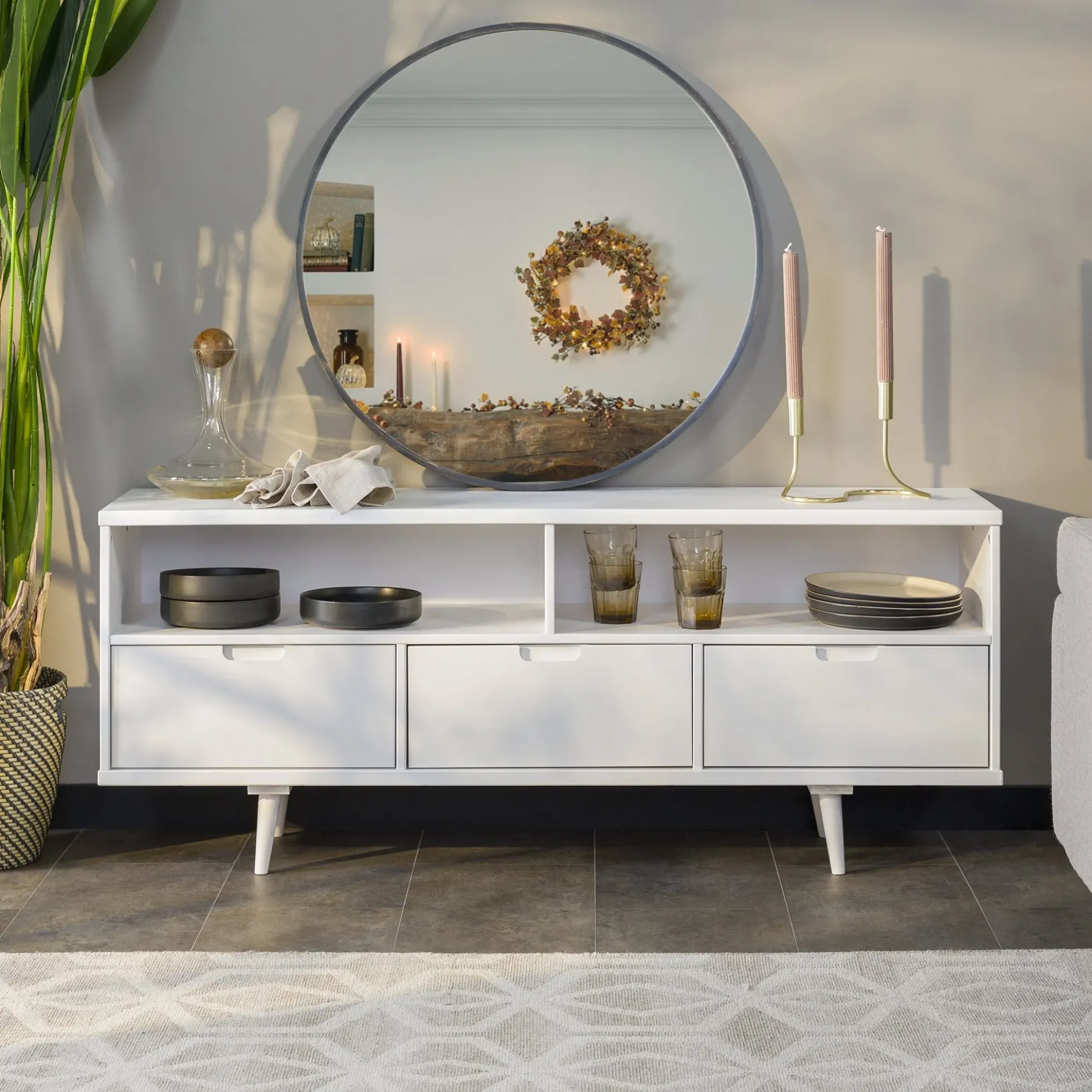 Sloane 3-Drawer Solid Wood TV Console