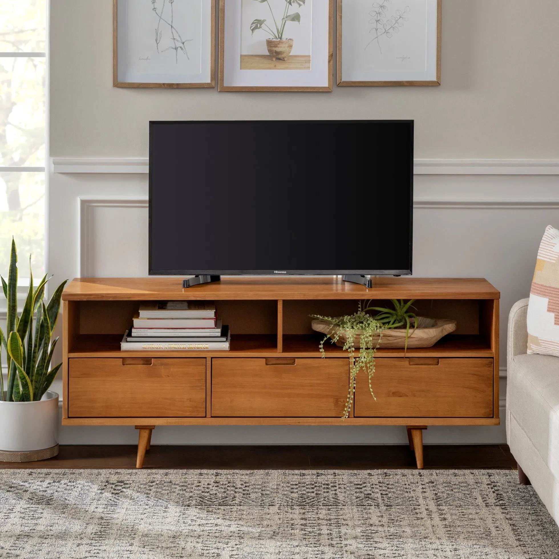 Sloane 3-Drawer Solid Wood TV Console