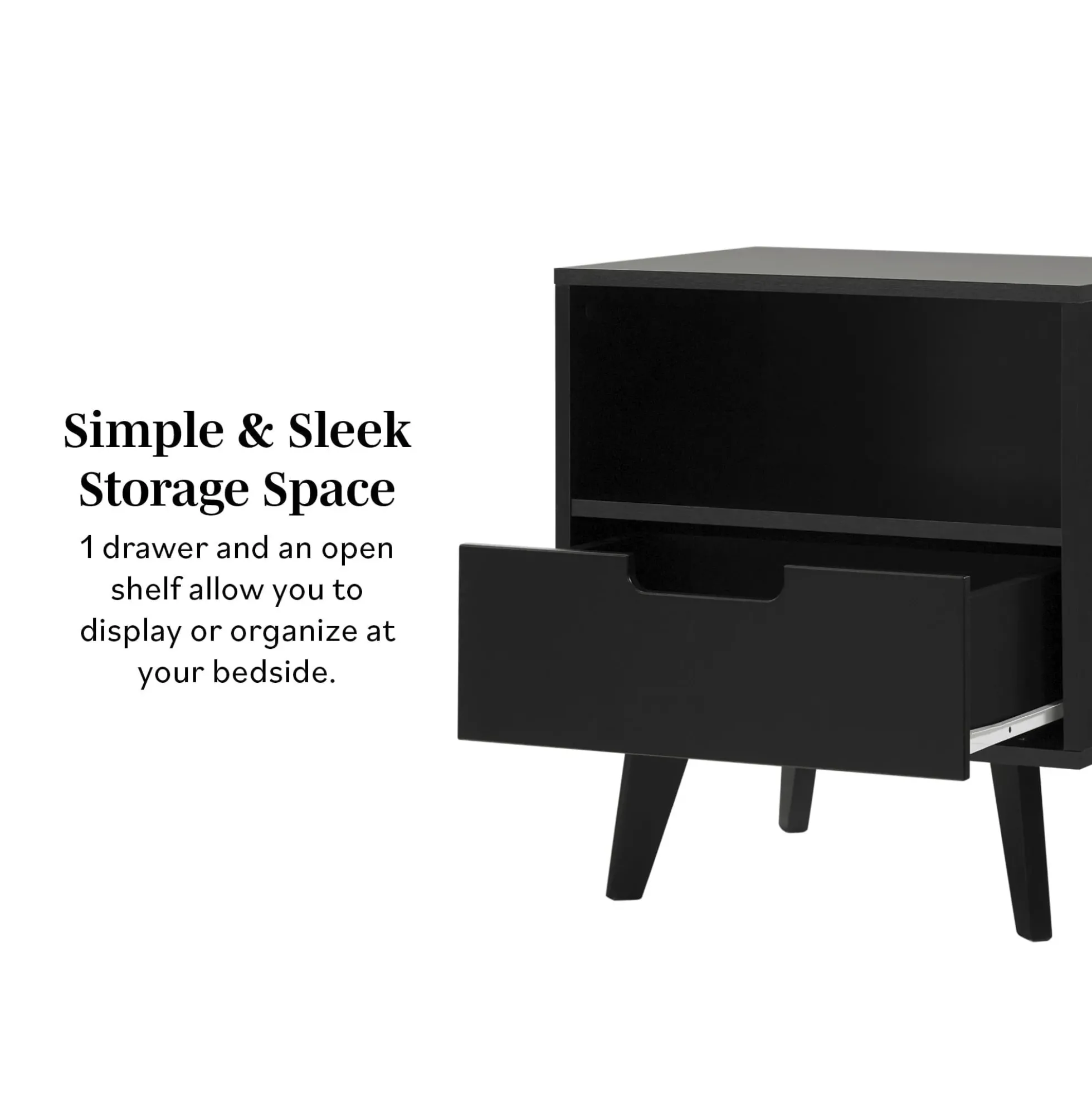 Sloane Hans Mid-Century Modern Angle-Leg Nightstand