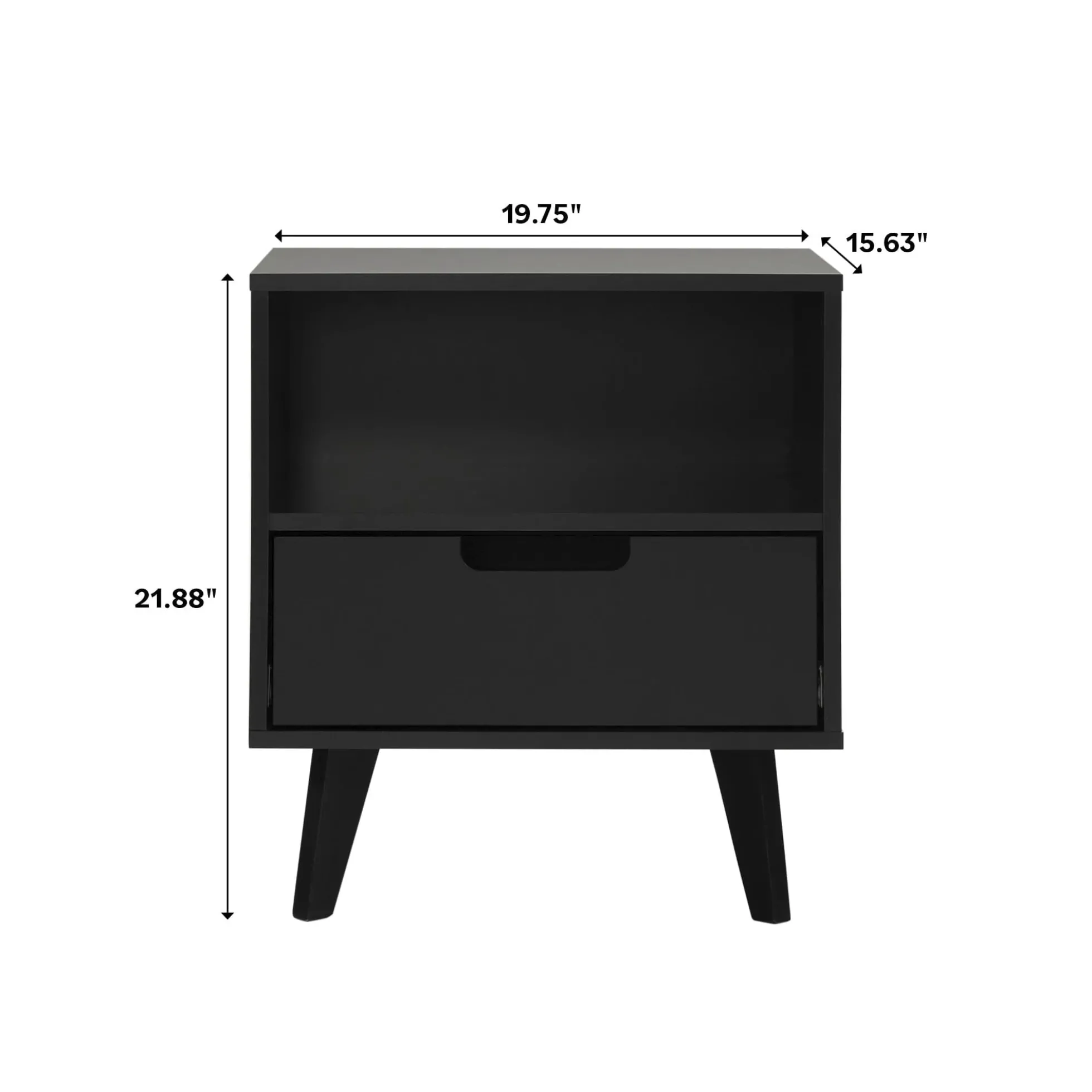 Sloane Hans Mid-Century Modern Angle-Leg Nightstand