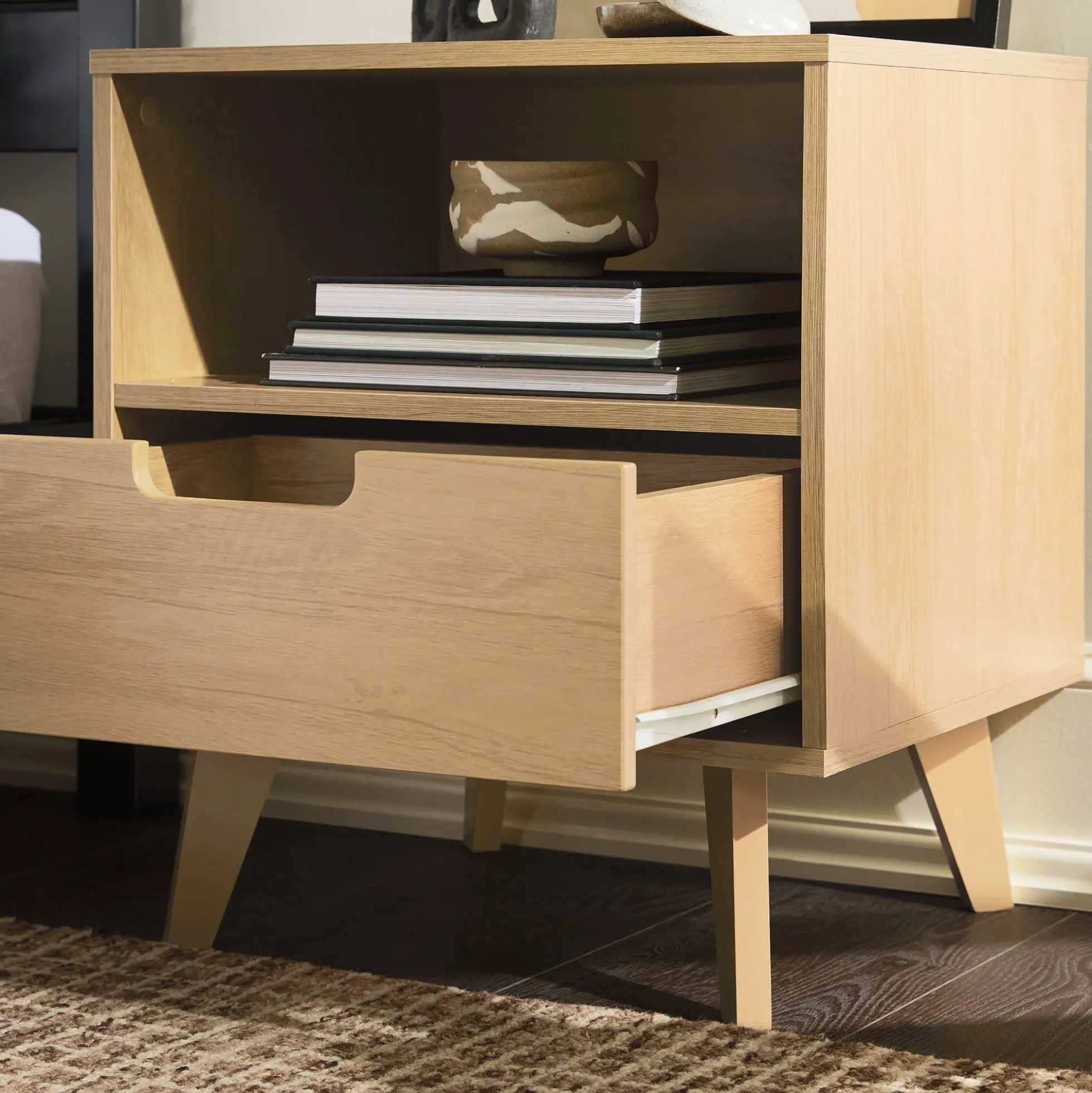 Sloane Hans Mid-Century Modern Angle-Leg Nightstand