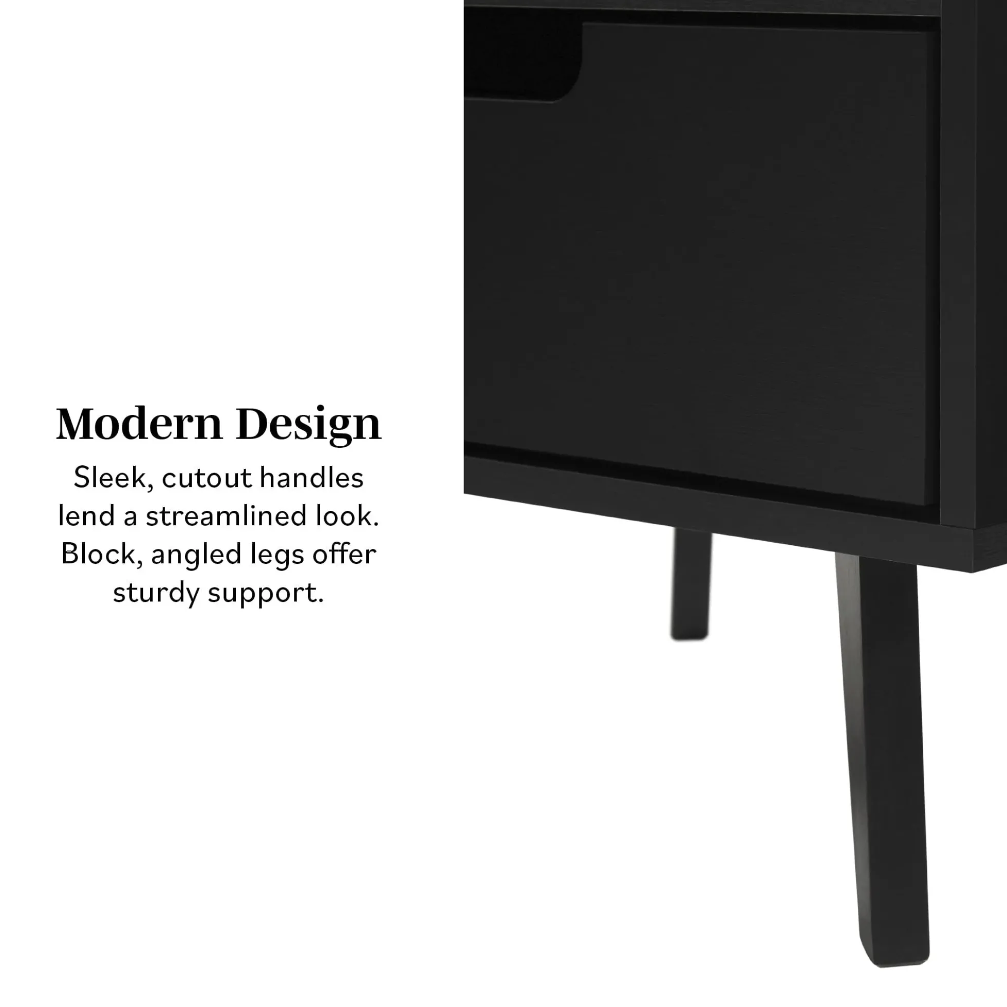 Sloane Hans Mid-Century Modern Angle-Leg Nightstand