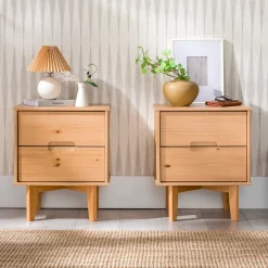 Sloane Mid Century Modern Solid Wood Nightstand