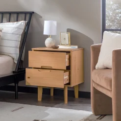 Sloane Mid Century Modern Solid Wood Nightstand