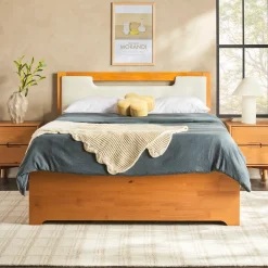 Sloane Mid-Century Modern Solid Wood Storage Bed