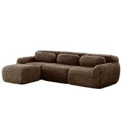 Soft And Fluffy Plush Boneless Modular Sofa with Ottoman