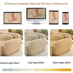 Soft And Fluffy Plush Boneless Modular Sofa with Ottoman
