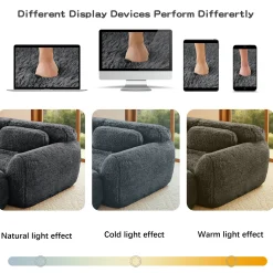 Soft And Fluffy Plush Boneless Modular Sofa with Ottoman