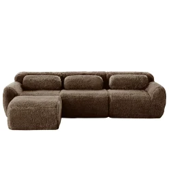 Soft And Fluffy Plush Boneless Modular Sofa with Ottoman