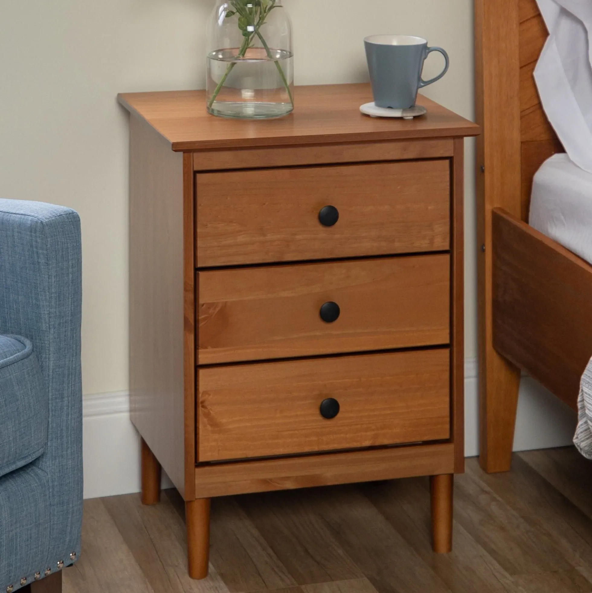Spencer Solid Transitional Wood Nightstand