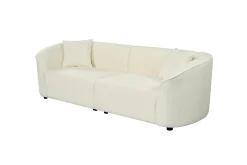 Stylish Curved Contemporary Boucle Sofa