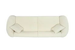 Stylish Curved Contemporary Boucle Sofa