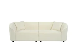 Stylish Curved Contemporary Boucle Sofa
