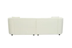 Stylish Curved Contemporary Boucle Sofa