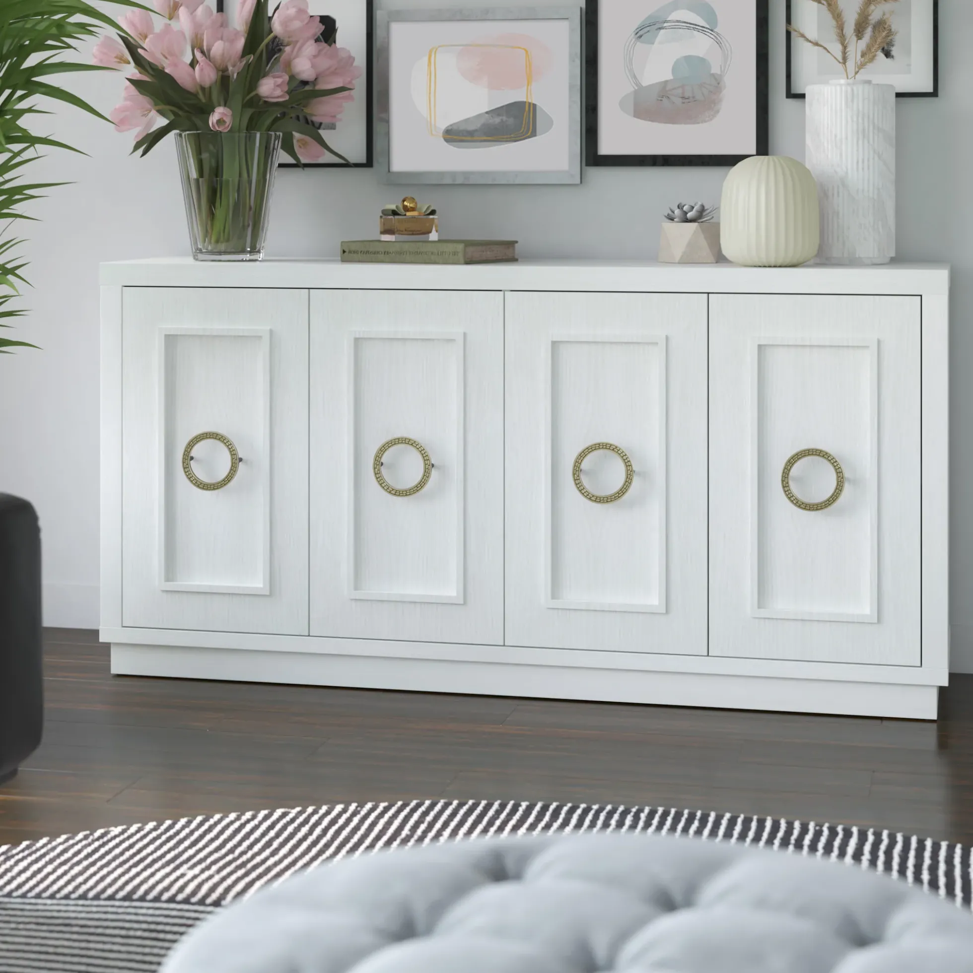 Stylish Dining Storage Double‑Door Buffet Sideboard
