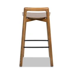 Sven 26.5' Modern Minimalist Low Back Wood Counter Stool