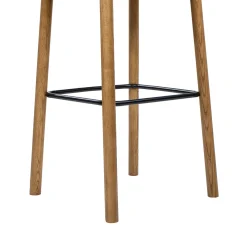 Sven 30' Modern Minimalist Low Back Wood Barstool
