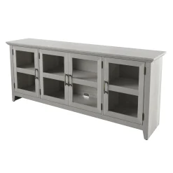 Tempered Glass Doors 72' TV Stand Media Console