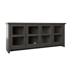 Tempered Glass Doors 72' TV Stand Media Console