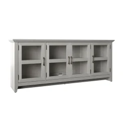 Tempered Glass Doors 72' TV Stand Media Console