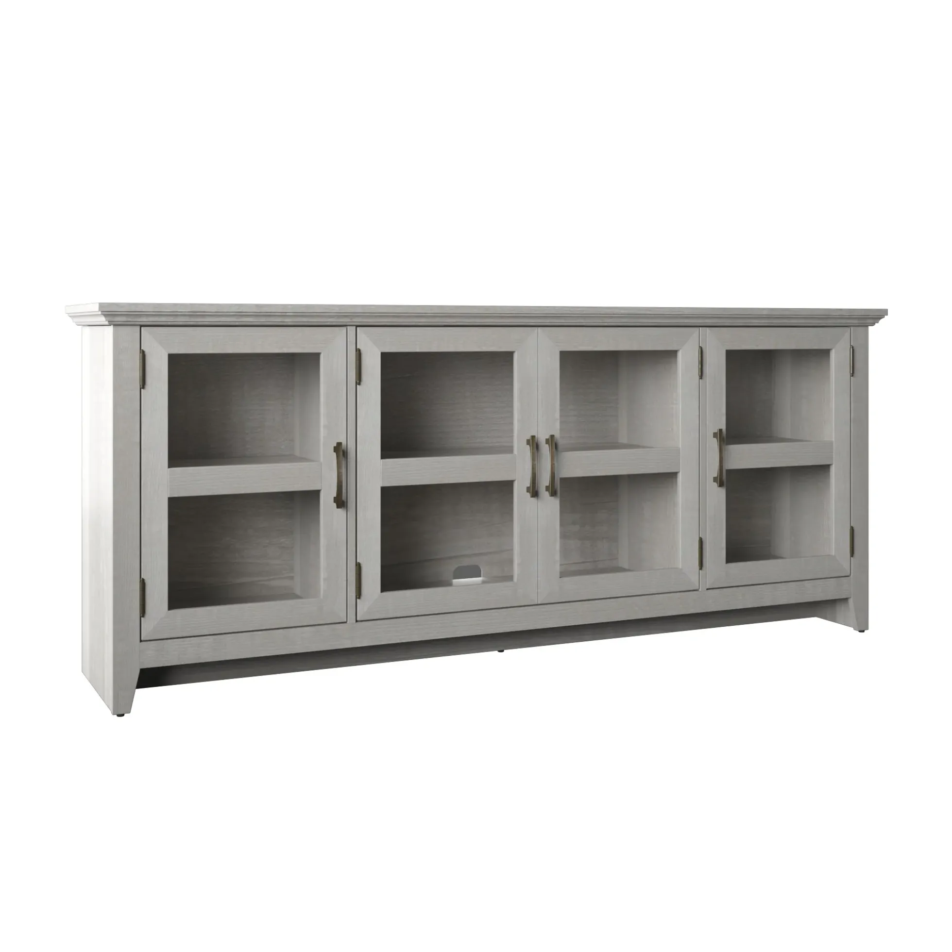Tempered Glass Doors 72' TV Stand Media Console