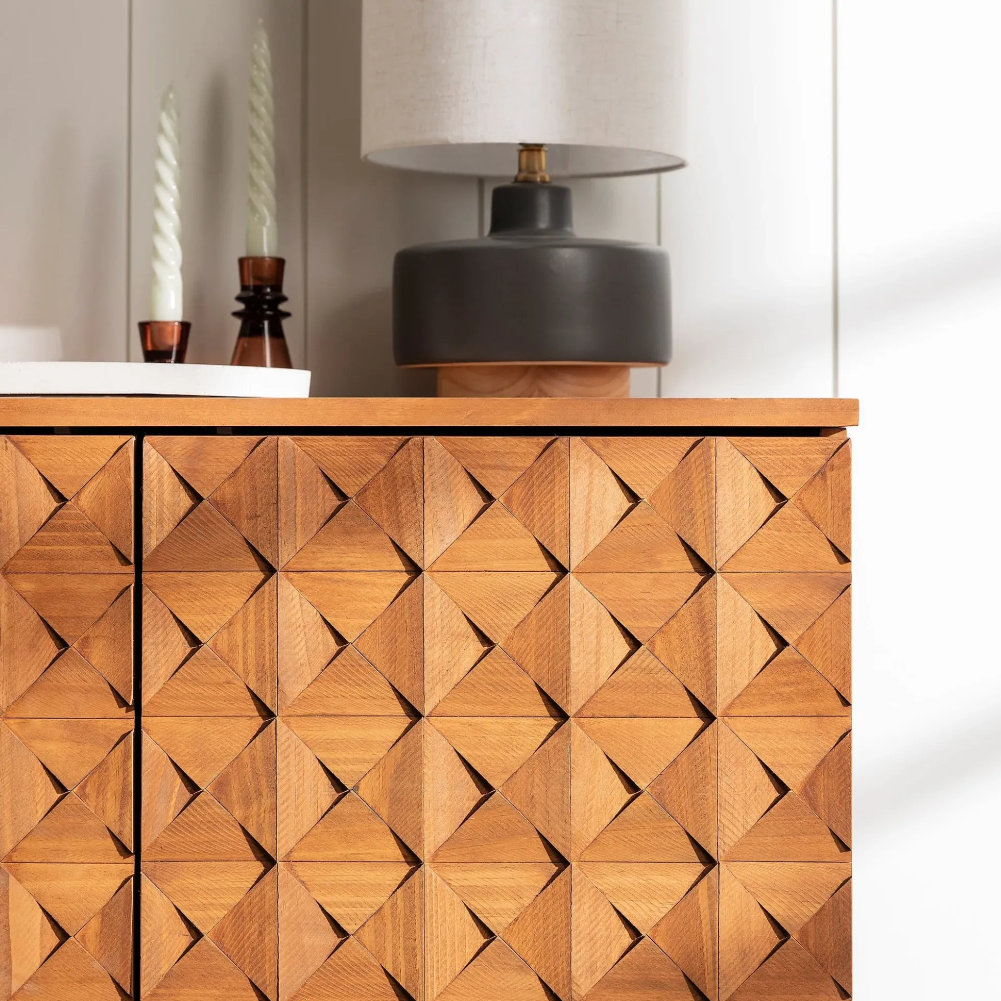 Tessa Solid Wood Prism Sideboard / TV Stand