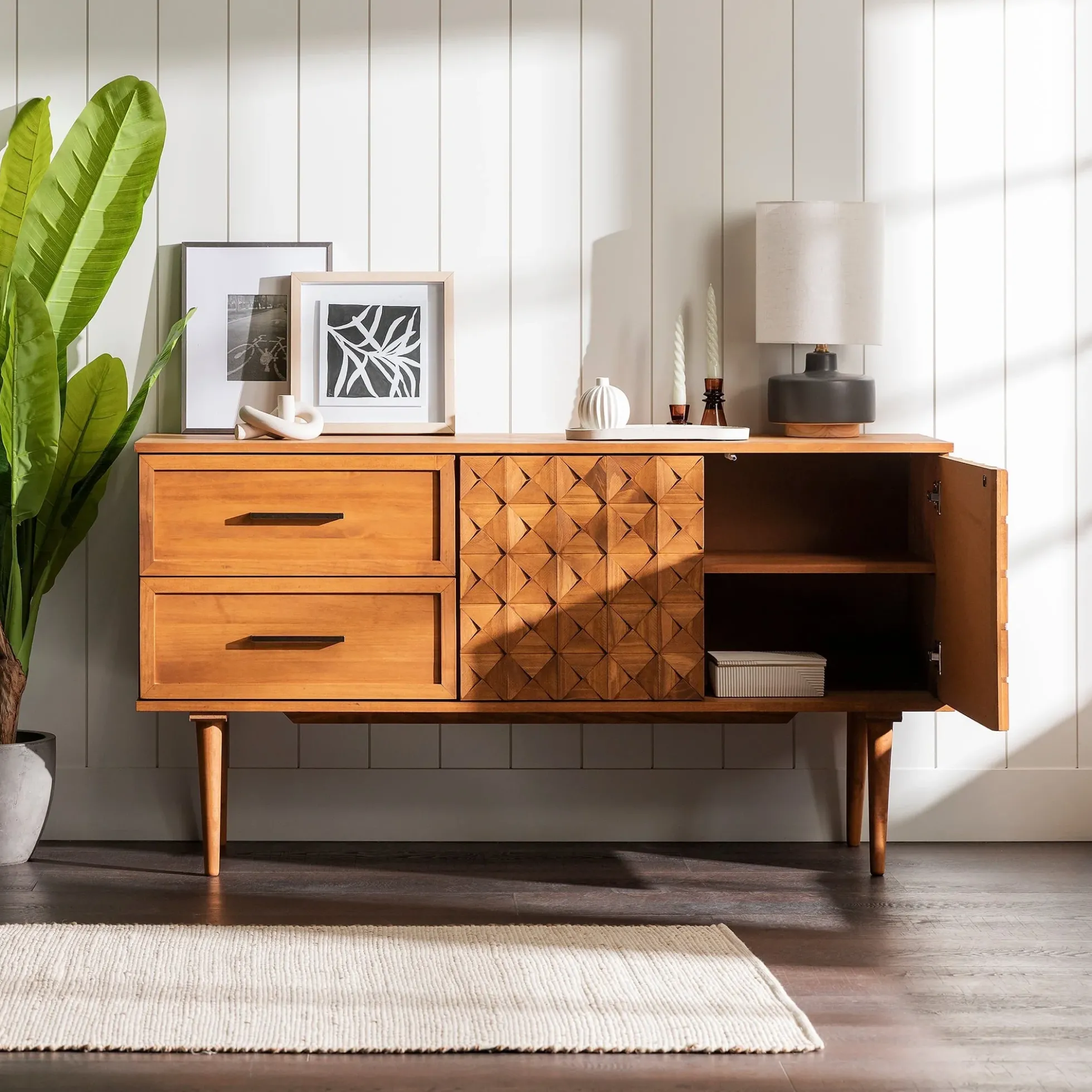 Tessa Solid Wood Prism Sideboard / TV Stand