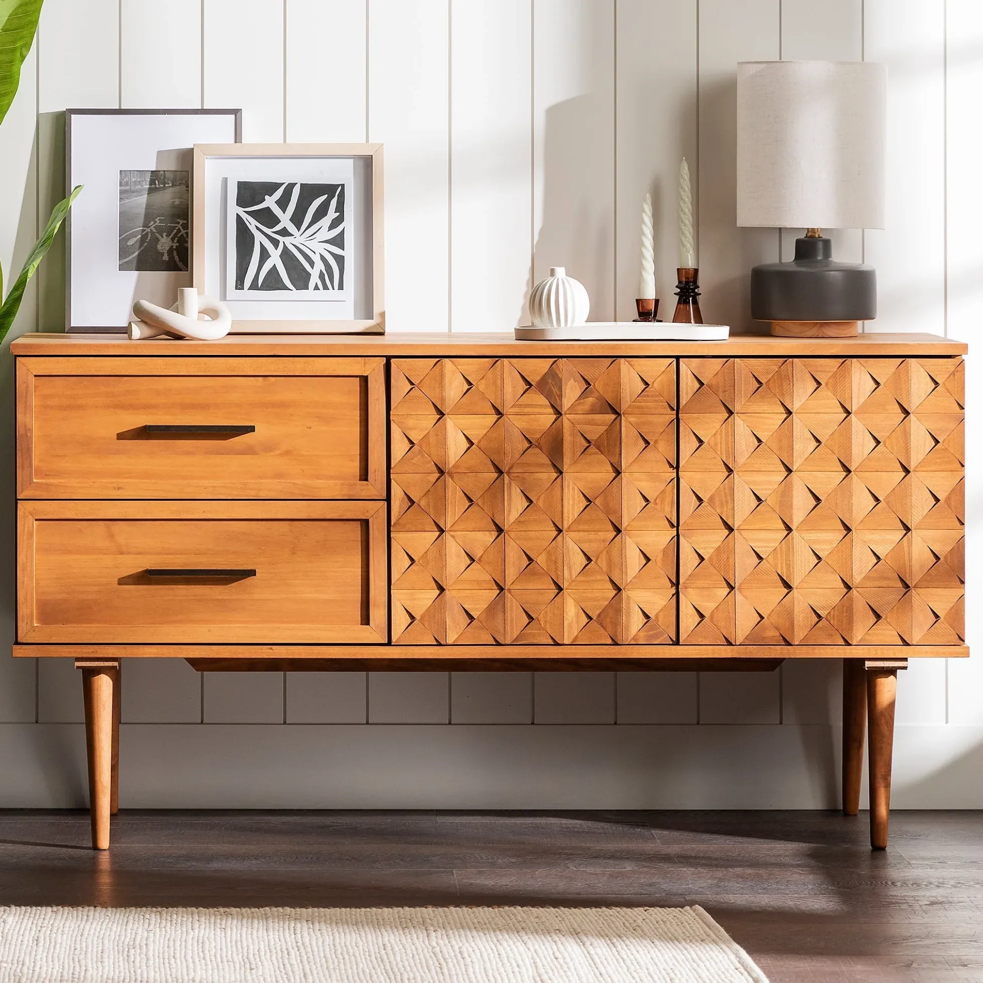 Tessa Solid Wood Prism Sideboard / TV Stand