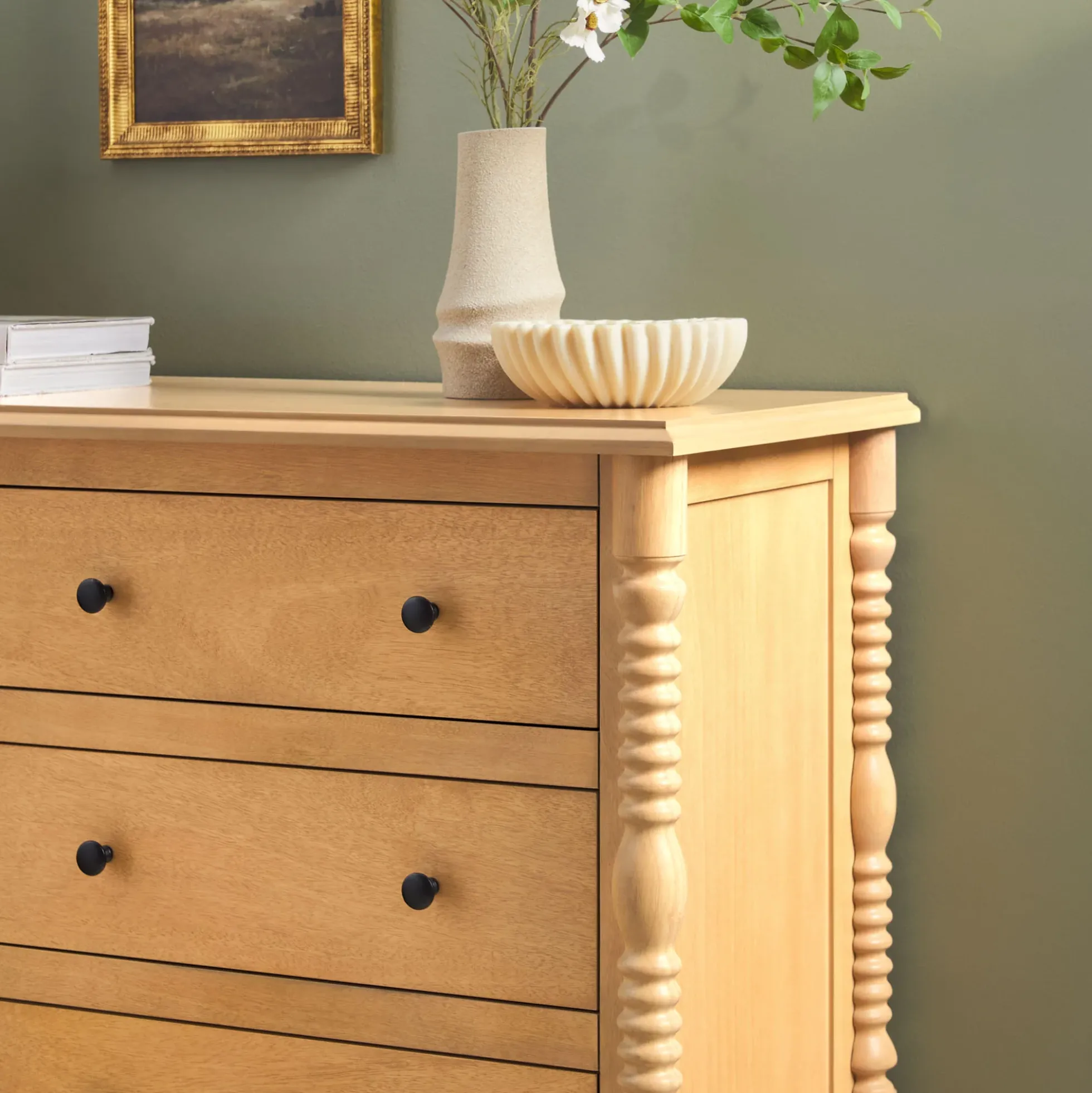 Traditional Vivienne 6-Drawer Easy Assembly Solid Wood Dresser