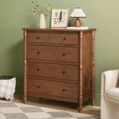 Traditional Vivienne 5-Drawer Easy Assembly Solid Wood Dresser